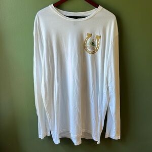 145 Kentucky Derby Long Sleeve White T-Shirt NWT 2XL 100% Cotton New